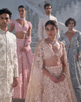 Powder Peach Cut Work Lehenga Set