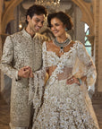 Ivory Gold Three-Dimensional Lehenga Set