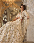Ivory Gold Three-Dimensional Lehenga Set