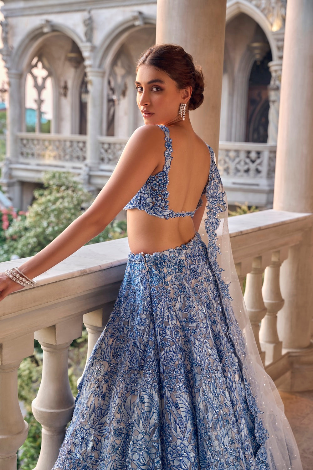 Blue Cut Work Lehenga Set - Ready to Ship