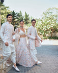 Multi-Coloured Pearl Lehenga Set