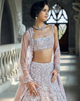 Mauve Sequin Lehenga Set