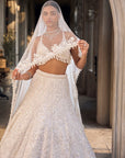 Ivory Floral Lehenga Set - Ready to Ship