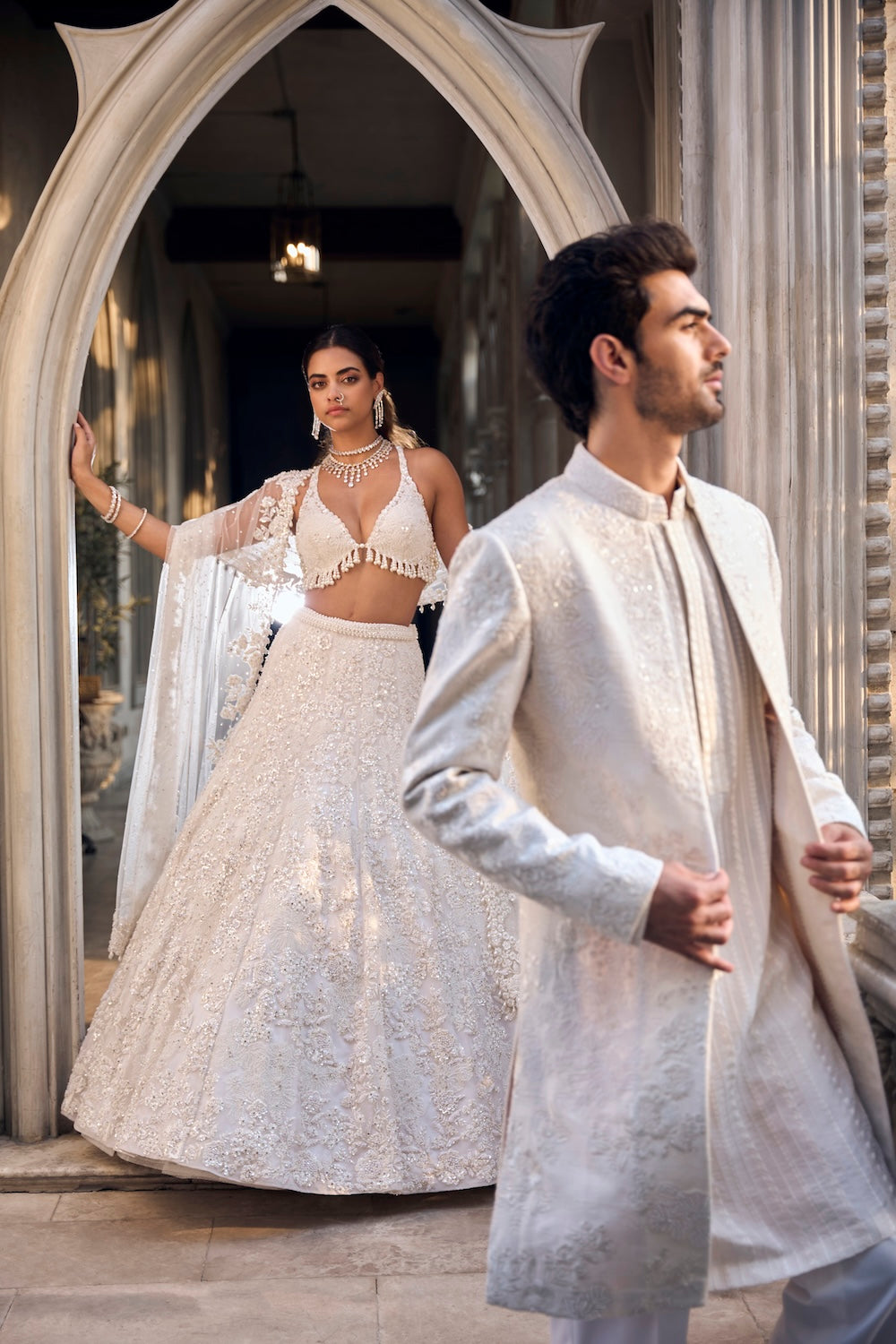 Ivory Floral Lehenga Set - Ready to Ship