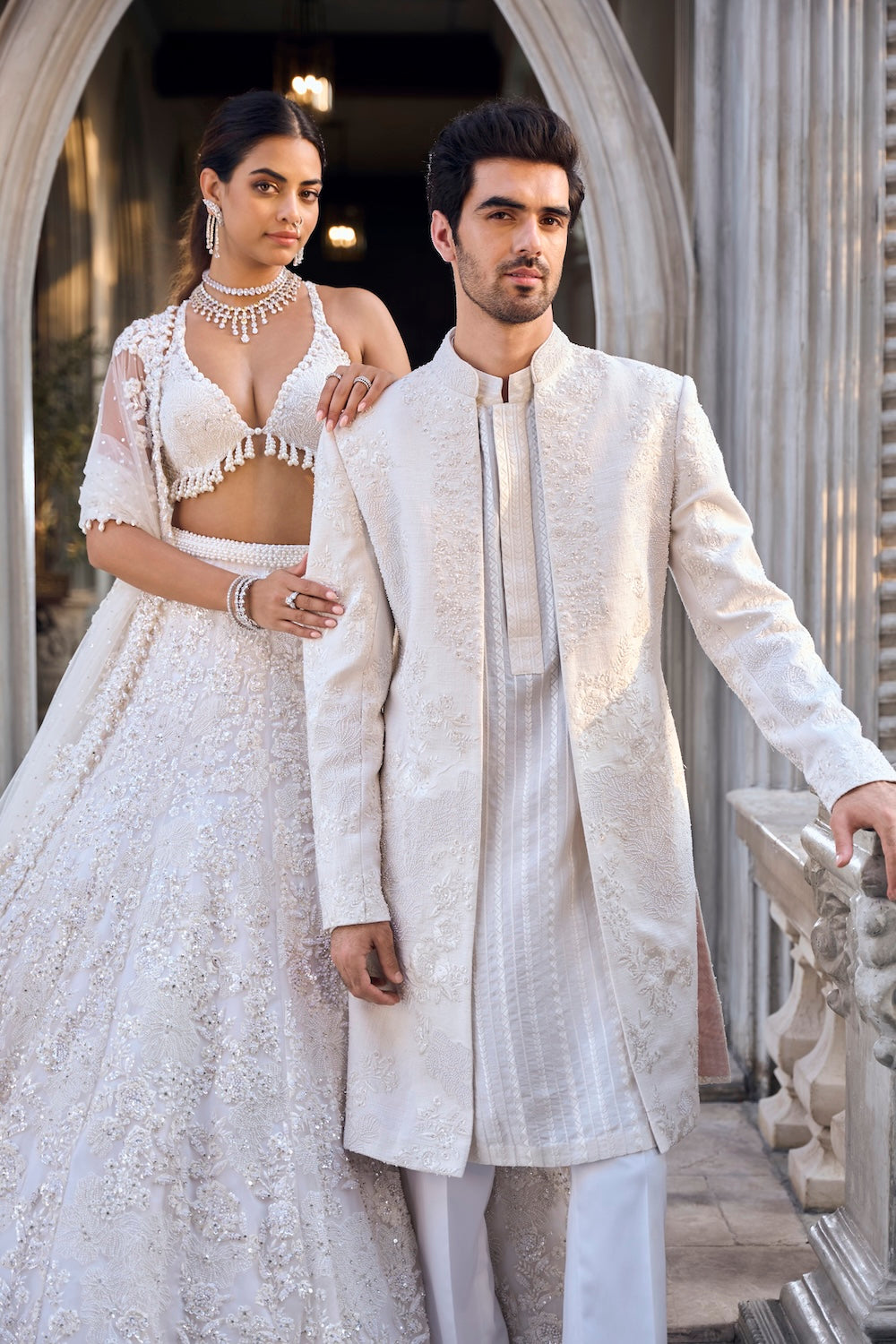 Ivory Floral Lehenga Set - Ready to Ship