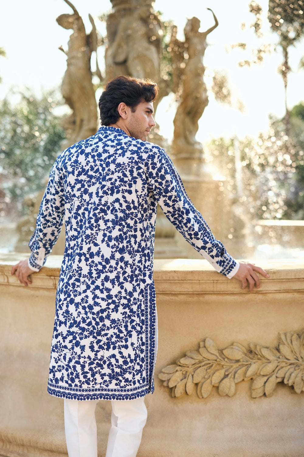 Blue Thread Work Kurta Set - Ready to Ship