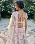 Mint Green Multi-Coloured Floral Lehenga Set