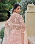 Peach Three-Dimensional Lehenga Set