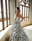 Black & White Corset Lehenga Set