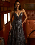 Charcoal Sequin Gown