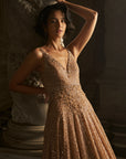 Nude Sequin Gown