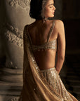 Gold Mirror Work Lehenga Set