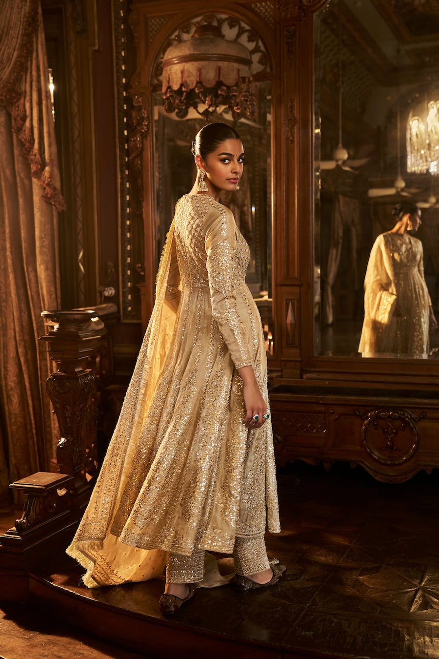 Sage Green Gota Patti Sharara Set - Ready to Ship