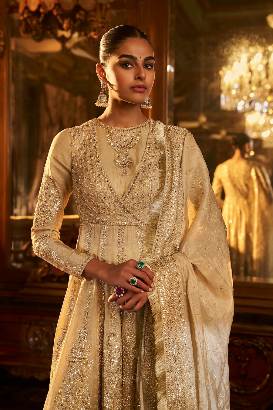 Sage Green Gota Patti Sharara Set - Ready to Ship