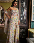 Multi-Coloured Corset Sharara Set