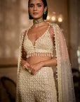 Cream Sharara - Pant Set