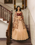 Shaahee Bandhani Skirt Cape Set