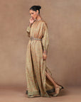 Sage Green - Pink Ombre Kaftan Set | Muraqqa