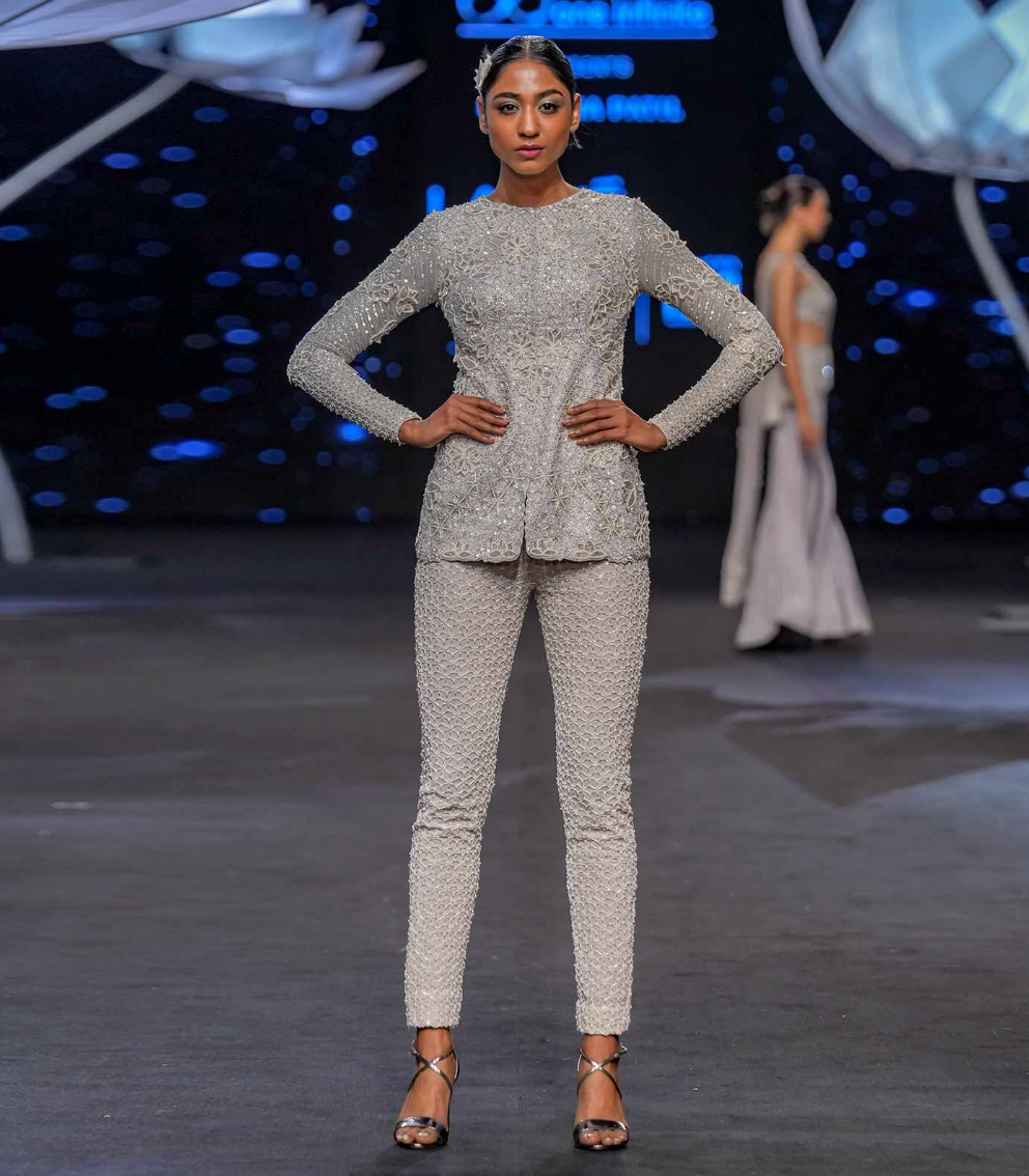 Embellished Jacket with Pant - Ready to Ship