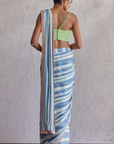 Blue Bar Saree - Ready to Ship