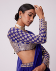 Persian Blue Hand Embroidered Lehenga Set - Ready to Ship