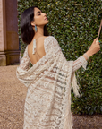 Powder Peach Stripe Saree 3