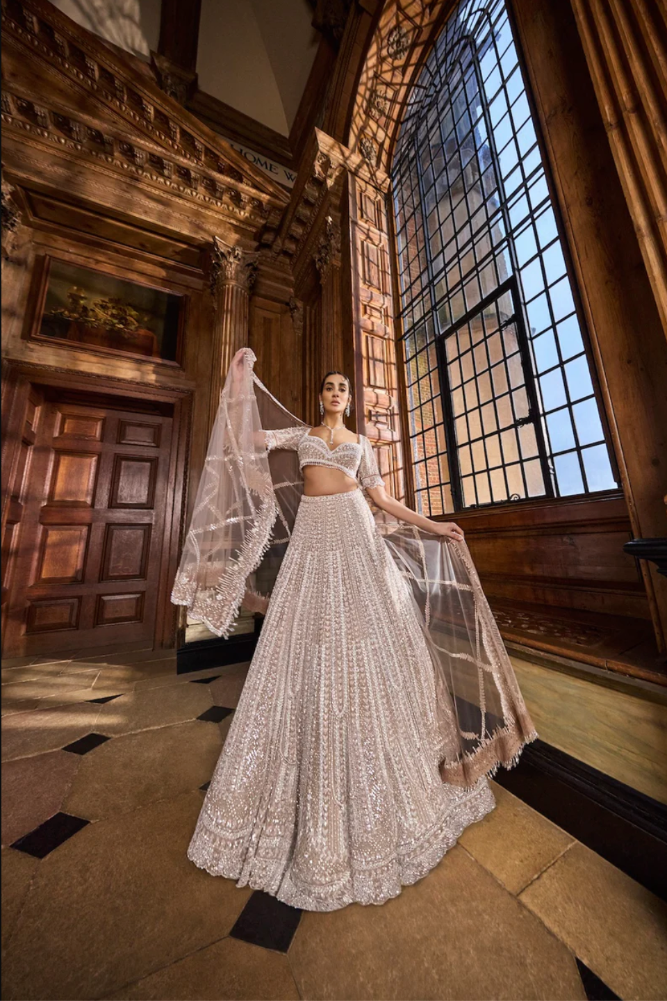 Champagne Pearl Lehenga Set 3