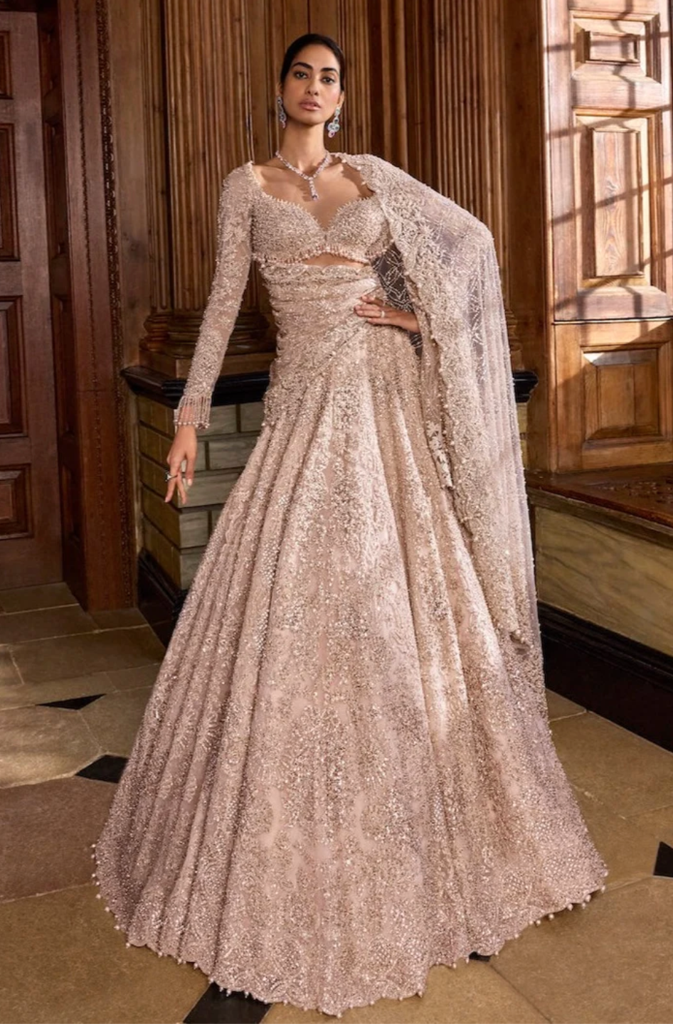 Rose Gold Lehenga Set 1