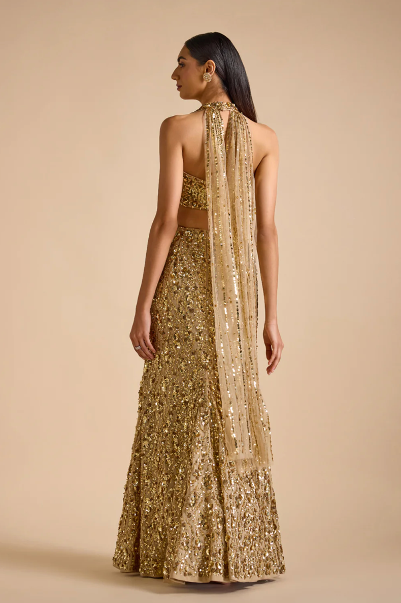 Gold Mermaid Style Skirt Set - Ready to Ship