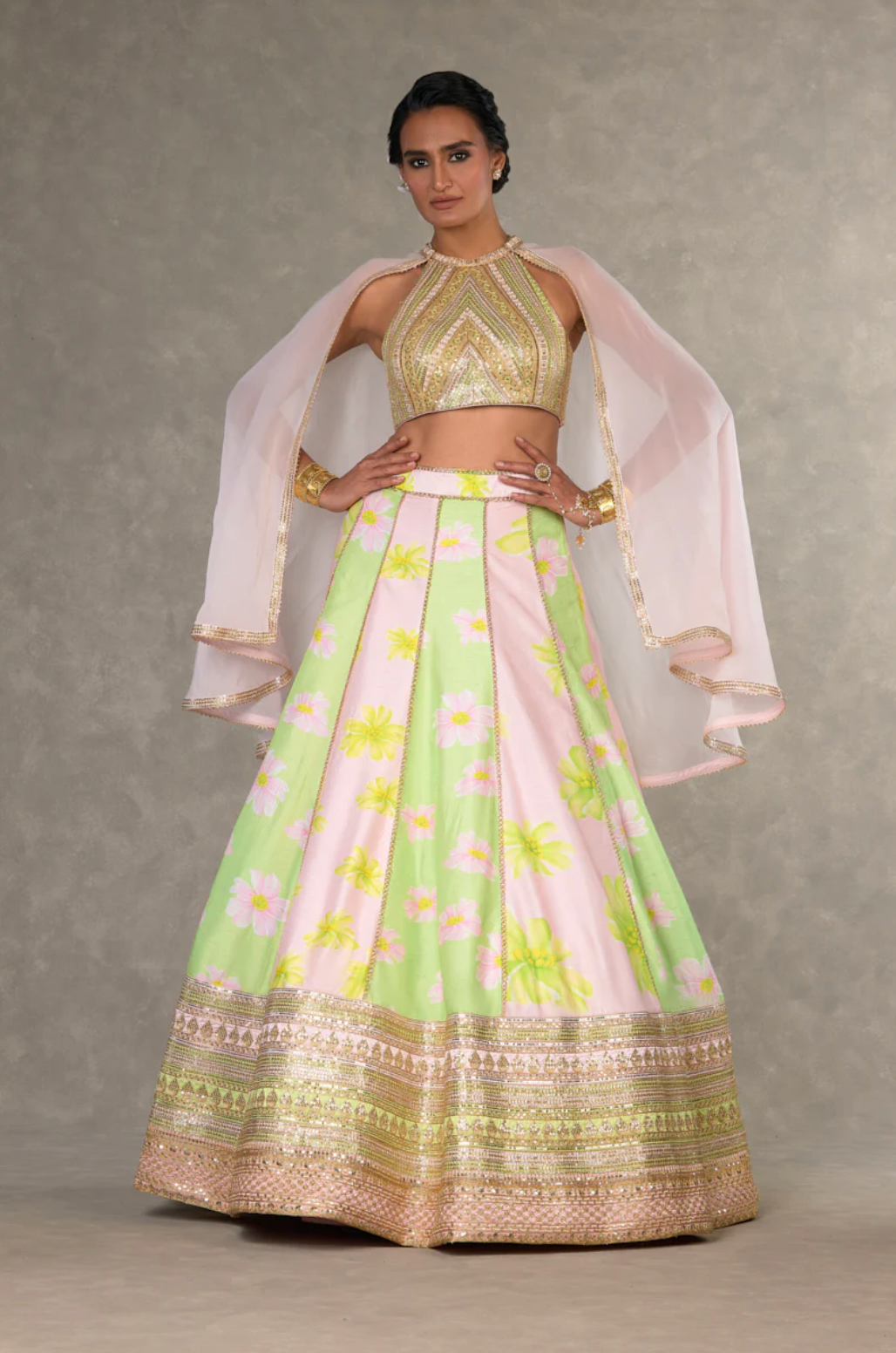 Summertime Parijat Sorbet Lehenga - Ready to Ship