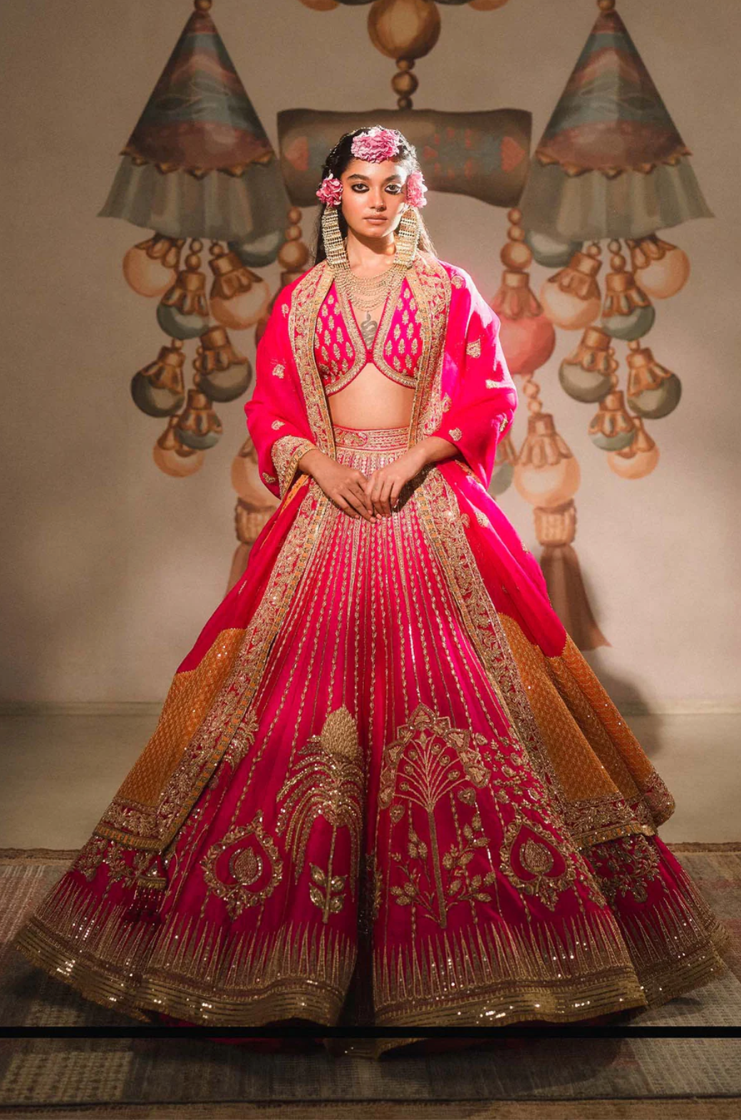 The Gulaab Cham Cham Lehenga - Ready to Ship