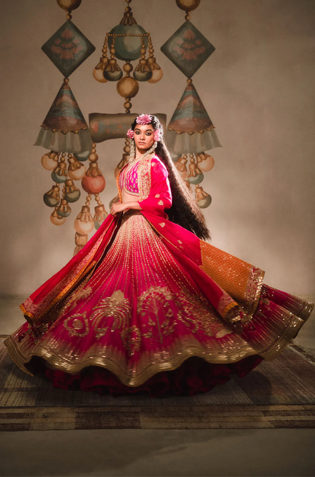 The Gulaab Cham Cham Lehenga - Ready to Ship