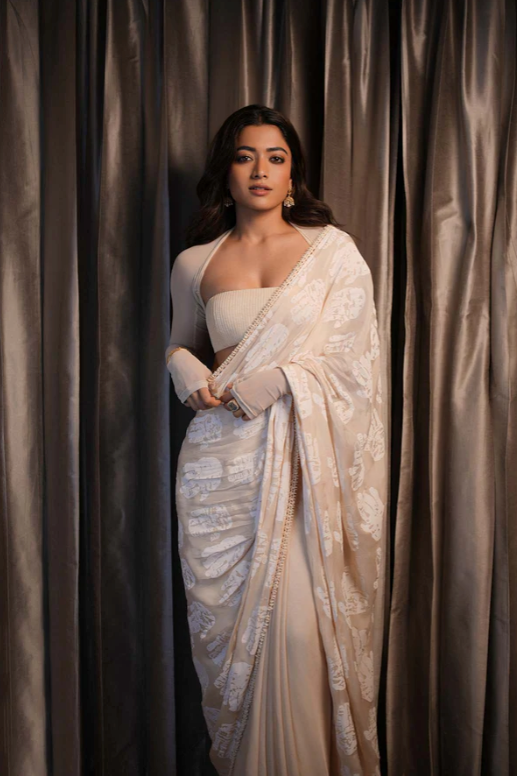Beige Palm Saree