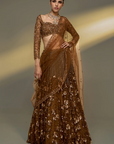 Copper Gold Lehenga Set