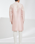 Rose Pink Silk Embroidered Kurta Set - Ready to Ship