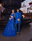 Blue Thread Work Sherwani Set 2