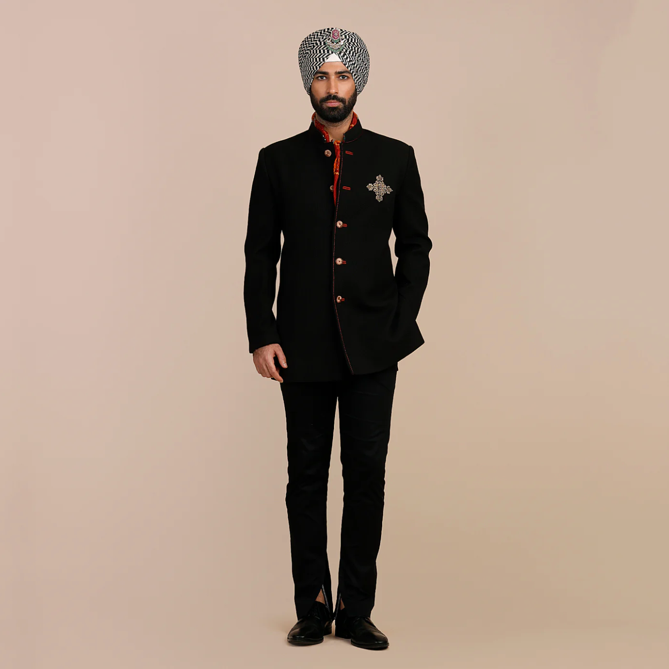 Midnight Black Bandhgala