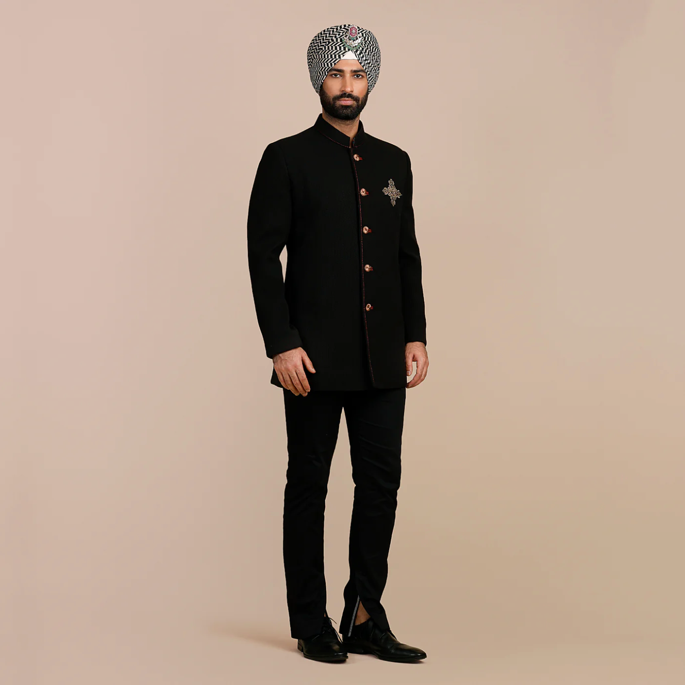 Midnight Black Bandhgala