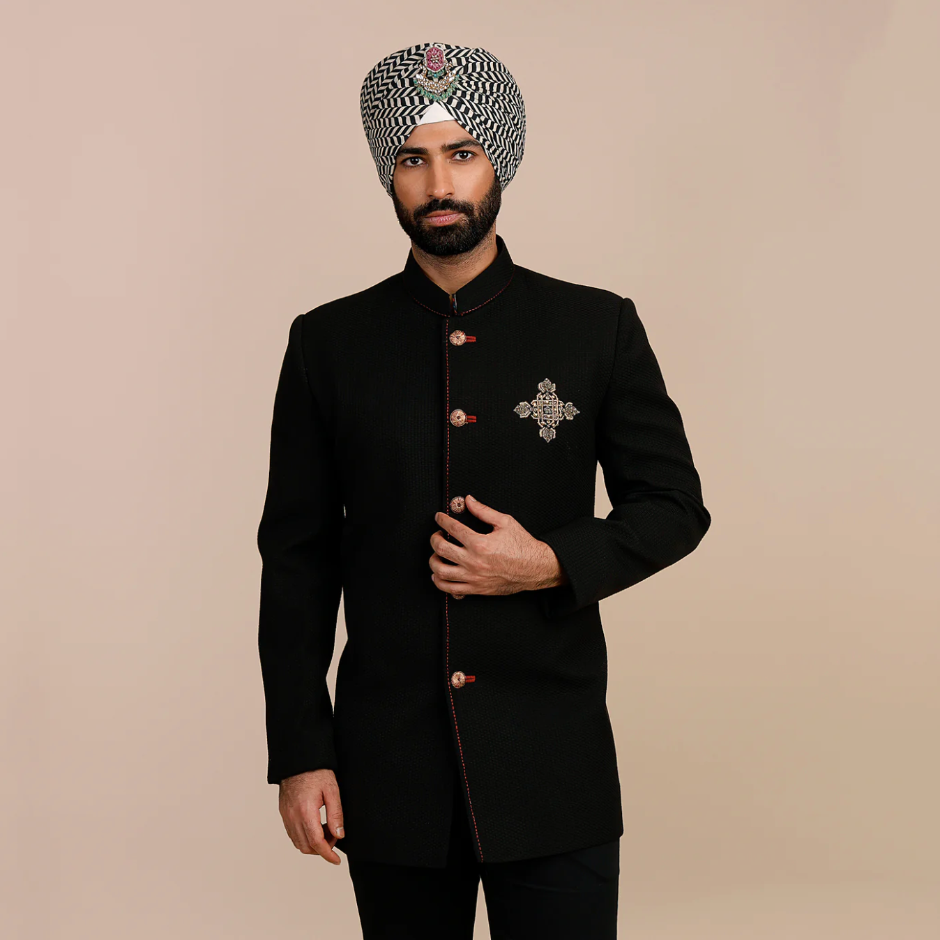 Midnight Black Bandhgala