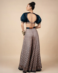Midnight Blue and Nugrey Sharara Set