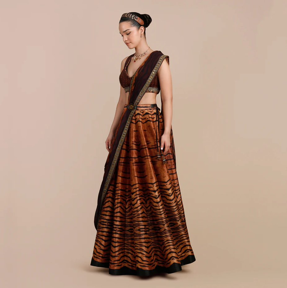 Tiger Print Skirt Set