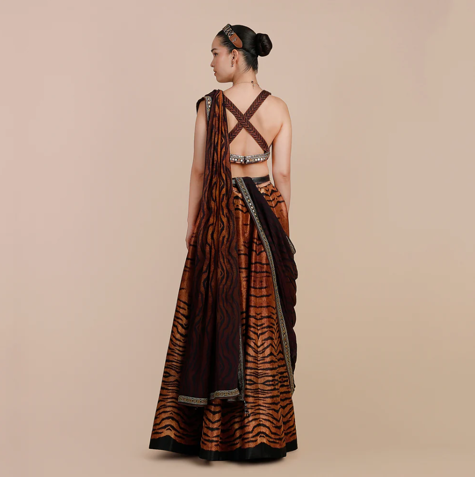 Tiger Print Skirt Set