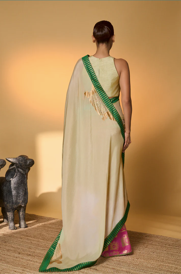 Mint Turtle Tale Saree