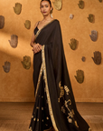 Black Wishdrop Gota Saree