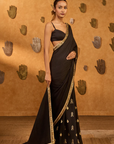 Black Wishdrop Gota Saree