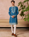 Teal Blue Kurta Set - Ready to Ship