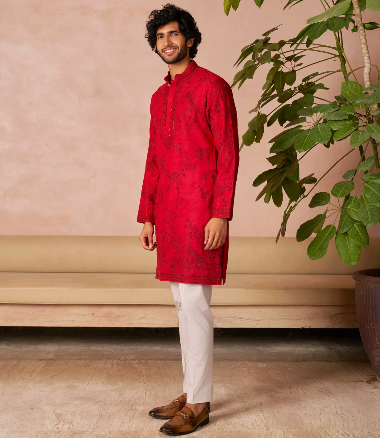 Red Kurta Set - Ready to Ship