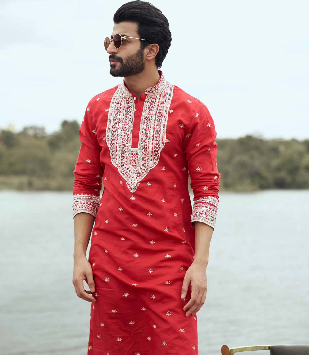 Lotus Booti Kurta Set - Ready to Ship