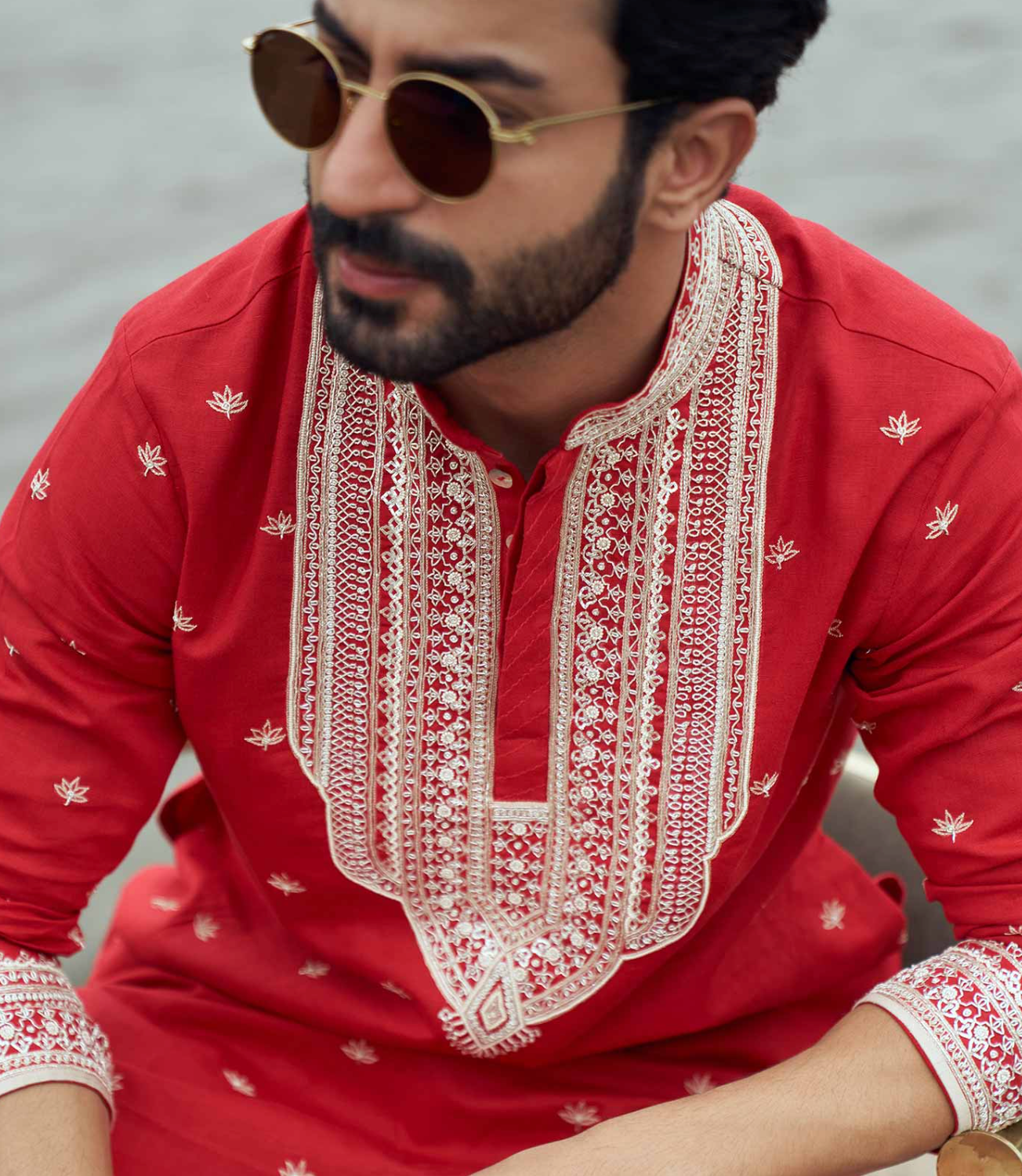Lotus Booti Kurta Set - Ready to Ship
