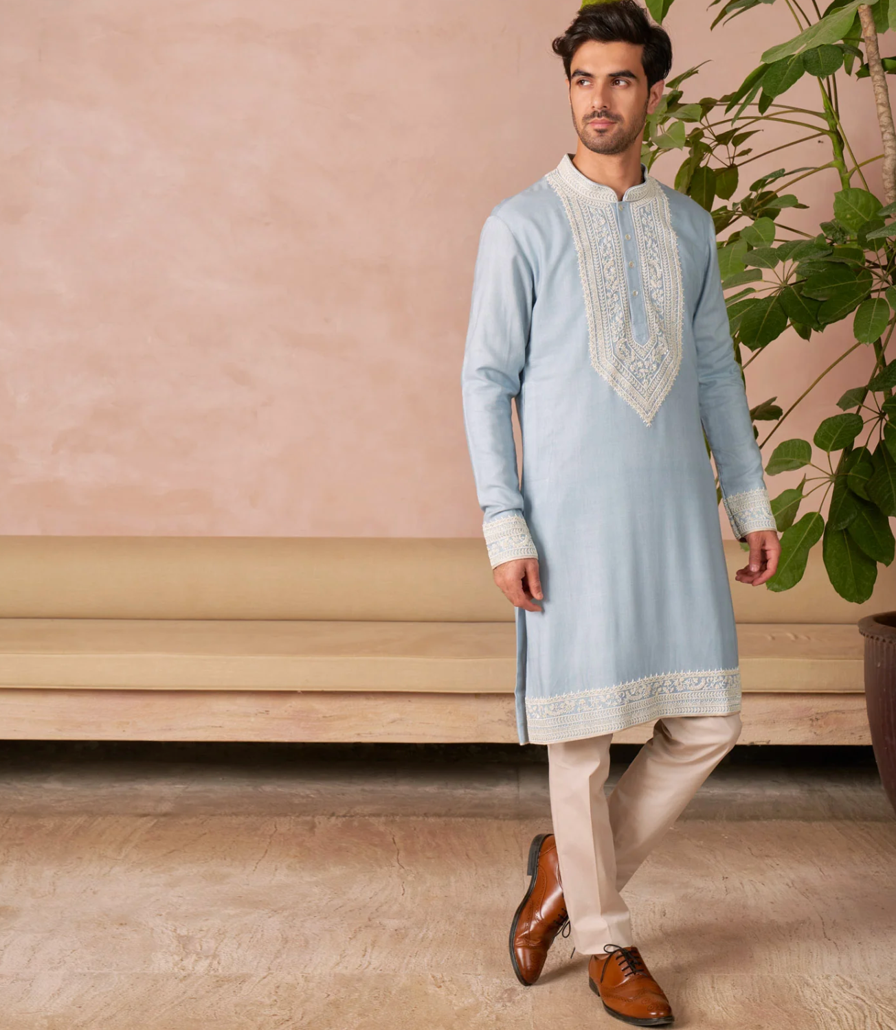 Aqua Blue Kurta Set - Ready to Ship